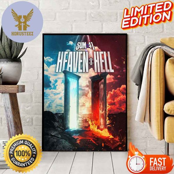 Sum 41 Final Album Heaven x Hell Will Be Released In 29 March 2024 Home Decor Poster