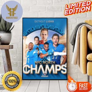 The Detroit Lions First Division Title Since 1993 Are NFC North Champions 2023 Home Decor Poster