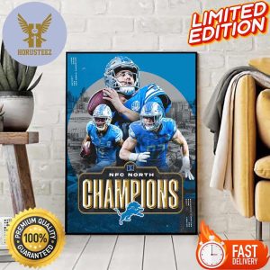 The Detroit Lions Win The NFC North For The First Time Ever In 2023 Home Decor Poster