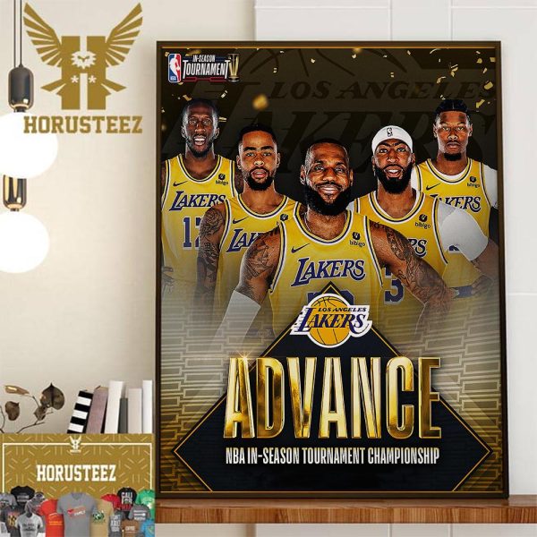 The Los Angeles Lakers Advance To The First-Ever NBA In-Season Tournament Championship Finals Home Decor Poster Canvas