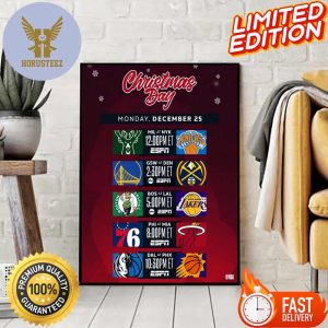 The NBA 2023 Christmas Day Hoops Schedule Official Poster Home Decor Poster