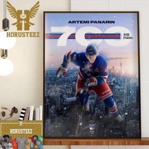 The New York Rangers Player Artemi Panarin 700 NHL Points Home Decor Poster Canvas