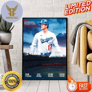 The Reigning MLB AL MVP Shohei Ohtani Is Projected For A Huge 2024 Home Decor Poster