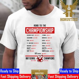 The SUNY Cortland Red Dragons Football Road To The Championship 2023 NCAA DIII Stagg Bowl 50 National Champions Unisex T-Shirt
