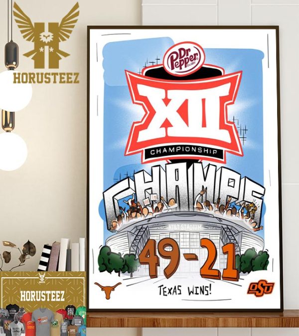 The Texas Longhorns Are Big12 Championship Home Decor Poster Canvas