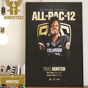 Travis Hunter First And Second Team All-Pac-12 Home Decor Poster Canvas
