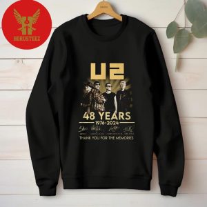 U2 Band From 1976 48 Years Anniversary Thank You For Memories Unisex T-Shirt