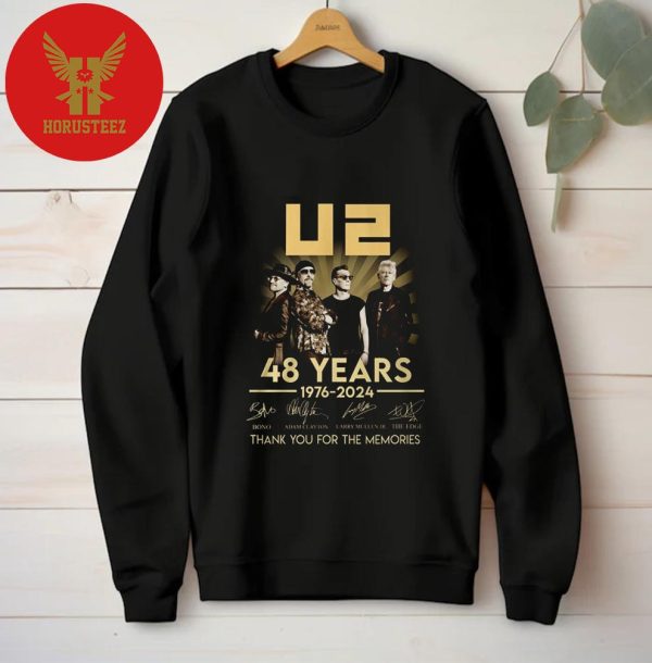 U2 Band From 1976 48 Years Anniversary Thank You For Memories Unisex T-Shirt