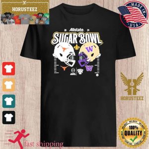 University Of Texas vs Washington Football 2024 Sugar Bowl Dueling Helmets Unisex T-Shirt
