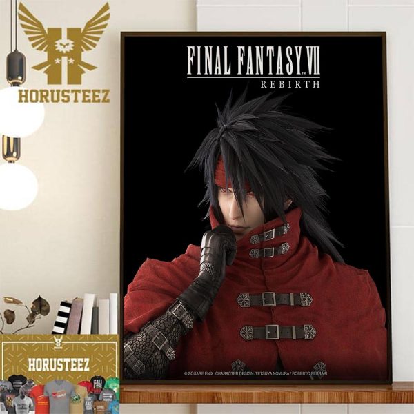 Vincent Valentine In Final Fantasy VII Rebirth FF7R Launching February 29th 2024 Home Decor Poster Canvas