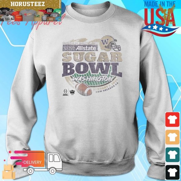 Washington Huskies 2024 CFP Sugar Bowl Off White Scrum Unisex T-Shirt