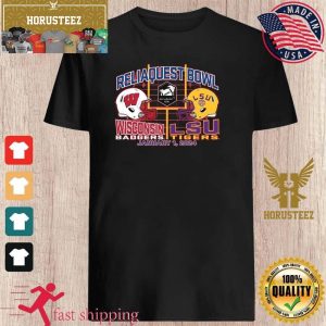 Wisconsin Badgers Vs LSU Tigers 2024 Reliaquest Bowl Dueling Helmets Unisex T-Shirt