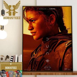Zendaya Is Chani In Dune Part Two 2024 Official Poster Home Decor Poster Canvas
