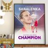 2024 Australian Open Champions Is Jannik Sinner For Mens Singles Wall Decor Poster Canvas