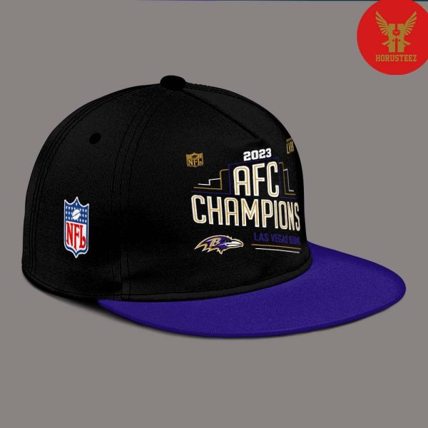 AFC Champions NFL Playoffs Season 2023-2034 Is Baltimore Ravens Super Bowl LVIII Las Vegas Classic Hat Cap – Snapback