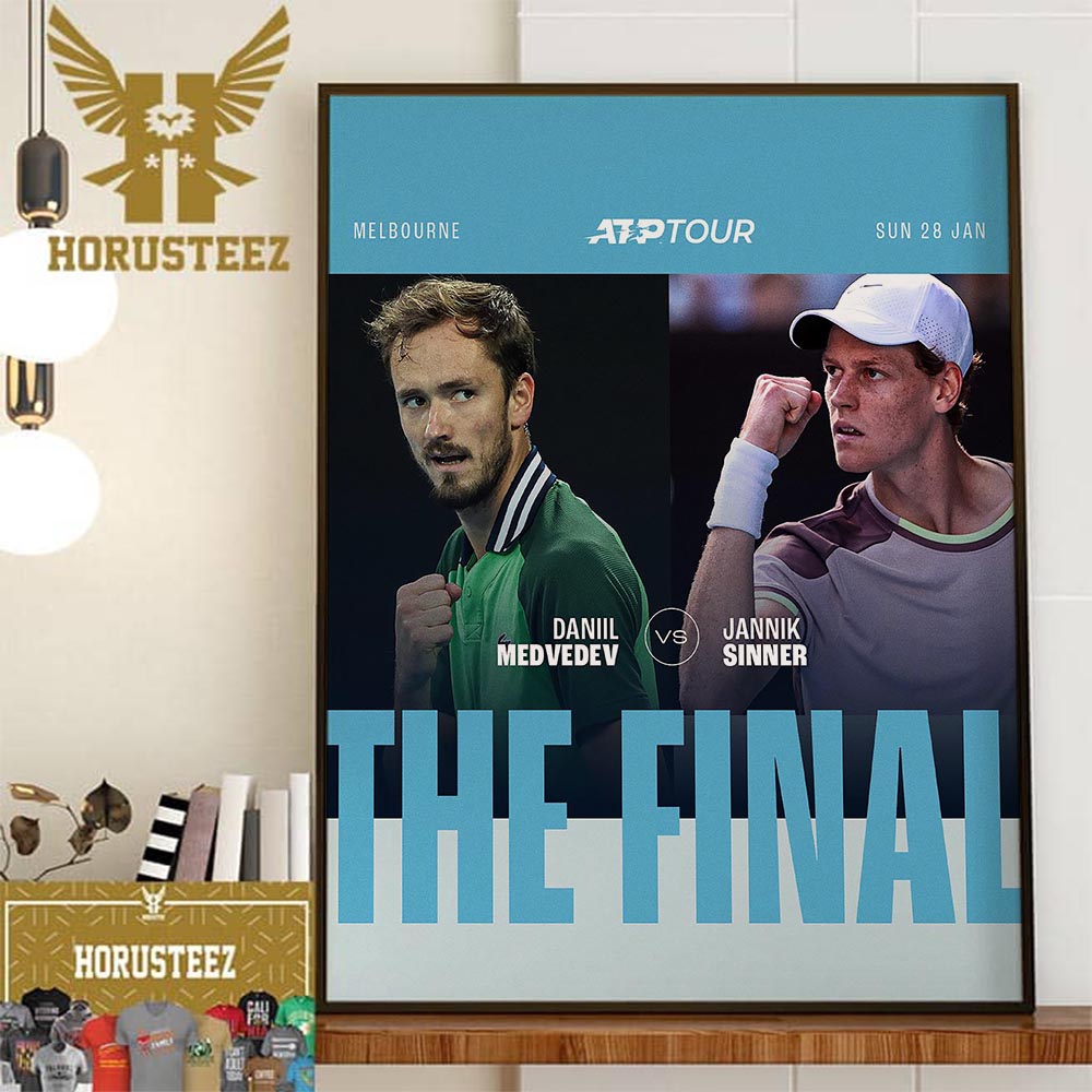 Australian Open 2024 The Final Is Set For Daniil Medvedev vs Jannik Sinner Wall Decor Poster Canvas