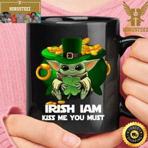 Baby Yoda Patricks Day Irish I Am Kiss Me Drink Mug