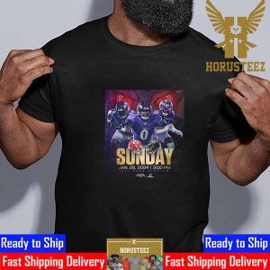 Baltimore Ravens Vs Kansas City Chiefs At M And T Bank Stadium January 28th 2024 For The AFC Championship Classic T-Shirt