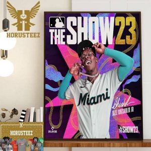 Best Sports Game Is MLB The Show 23 With Jazz Chisholm Jr Signature Wall Decor Poster Canvas