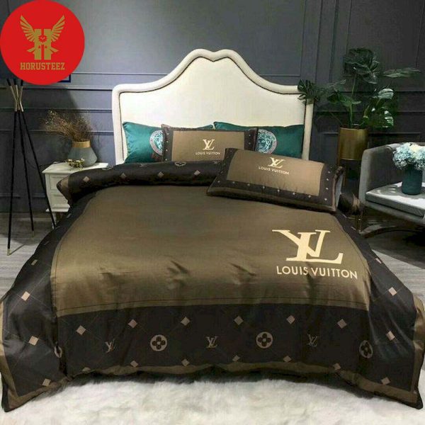 Black Mystery Louis Vuitton Bedding Set