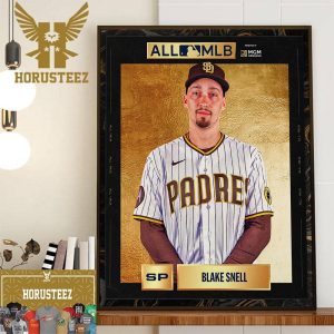 Blake Snell Winning 2023 All-MLB First Team Wall Decorations Poster Canvas