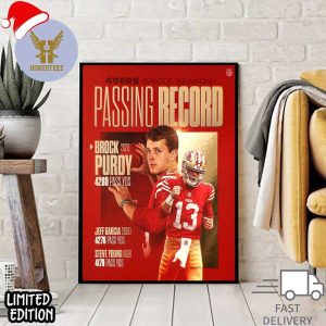 Block Purdy First Full Season As The Starter And It Is History Of San Francisco 49ers NFL Home Decor Poster