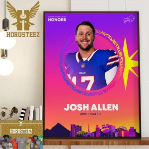 Buffalo Bills Josh Allen MVP Finalist NFL Honors Wall Decor Poster Canvas