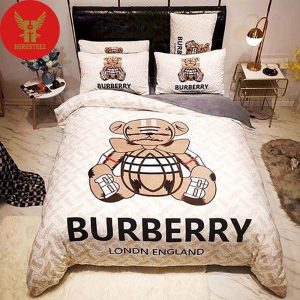 Burberry Bear Logo Duvet Cover Bedroom Luxury Brand Bedding Bedroom Bedding Sets