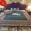 Burberry London Logo Yellow Horse And Knight White Pattern Yellow Background Luxury Brand Type Bedding Sets