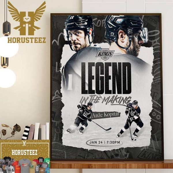 Celebrate The Captain Of Los Angeles Kings Anze Kopitar at Legend In The Making Night Wall Decor Poster Canvas