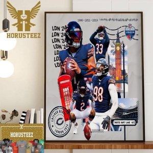 Chicago Bears Headed Back To London Town 1986 2011 2019 2024 Wall Decor Poster Canvas