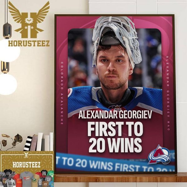 Congrats Alexandar Georgiev Is The First To Reach The 20 Wins Mark Wall Decorations Poster Canvas