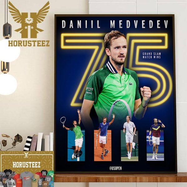 Congrats Daniil Medvedev 75 Grand Slam Match Wins Wall Decor Poster Canvas