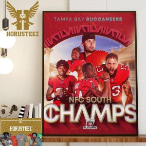 Congrats To The Tampa Bay Buccaneers Are NFC South Champions For The Third-Straight Season Wall Decorations Poster Canvas