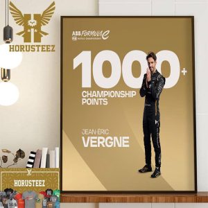 Congratulations To Jean-Eric Vergne 1000 Championship Points In Formula E FIA World Championship Wall Decor Poster Canvas