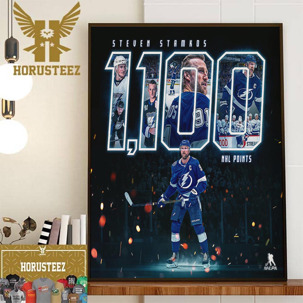 Congratulations To Steven Stamkos 1100 NHL Points In Career Wall Decor Poster Canvas