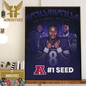 Congratulations To The Baltimore Ravens For AFC Seed 1 Wall Decorations Poster Canvas