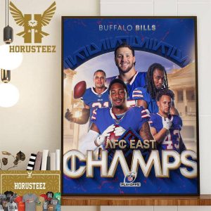 Congratulations To The Buffalo Bills Are AFC East Champions For Four Straight Wall Decorations Poster Canvas