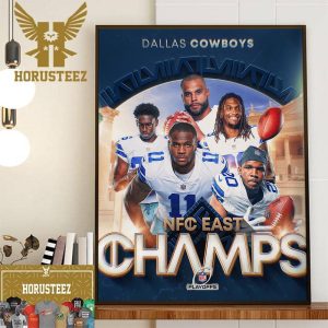 Congratulations To The Dallas Cowboys Are NFC East Champions And Clinched NFL Playoffs Wall Decorations Poster Canvas