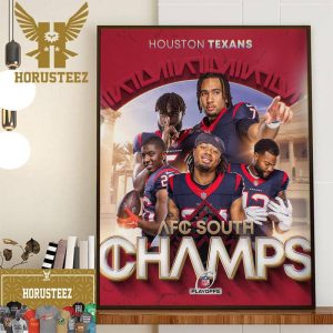 Congratulations To The Houston Texans Are AFC South Champions And Clinched NFL Playoffs Wall Decorations Poster Canvas