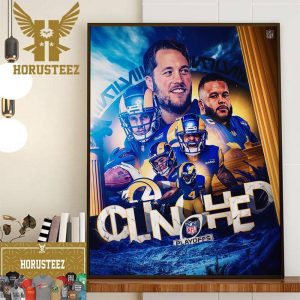 Congratulations To The Los Angeles Rams Clinched NFL Playoffs Wall Decorations Poster Canvas
