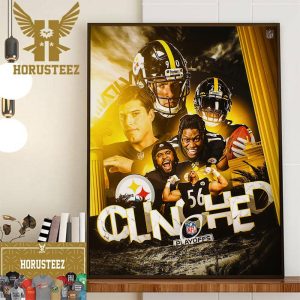 Congratulations To The Pittsburgh Steelers Clinched NFL Playoffs Wall Decorations Poster Canvas