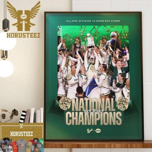 Congratulations To USF All-Girl Cheer Back To Back National Champions 2024 UCA All-Girl Division 1A Game Day Cheer Wall Decor Poster Canvas