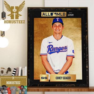 Corey Seager Winning 2023 All-MLB First Team Wall Decorations Poster Canvas