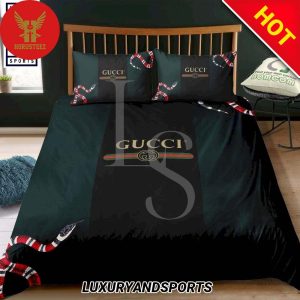 Dark Color Gucci Snake Gucci Bedding Sets