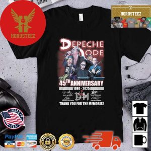 Depeche Mode 45th Anniversary 1980-2025 Thank You For The Memories Signatures Unisex T-Shirt