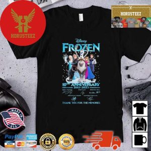 Disney Frozen 10th Anniversary 2013-2023 Thank You For The Memories Signatures Unisex T-Shirt