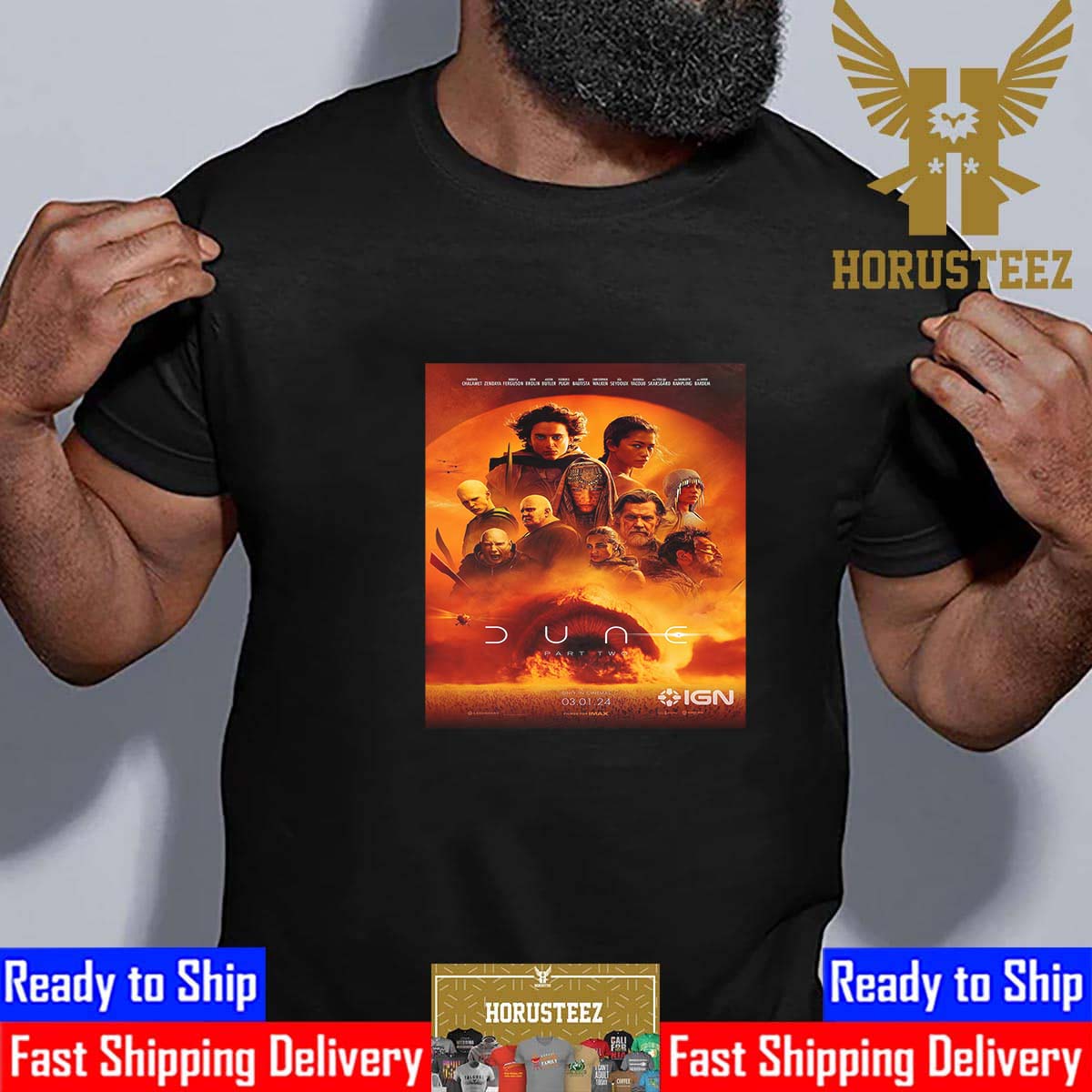 Dune Part 2 Official Poster In Theaters On March 1 2024 Vintage T-Shirt