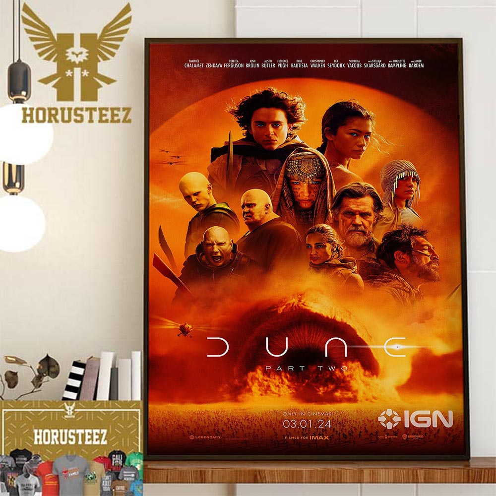 Dune Part 2 Official Poster In Theaters On March 1 2024 Wall Decor Poster Canvas