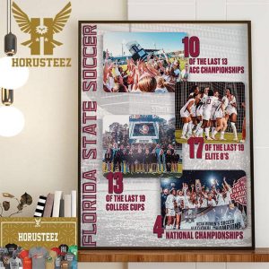 Florida State Seminoles Womens Soccer Standard Of Excellence Wall Decor Poster Canvas